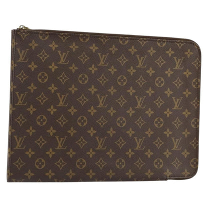 Louis Vuitton Poche Documents Monogram Canvas, BROWN, CANVAS, Briefcase