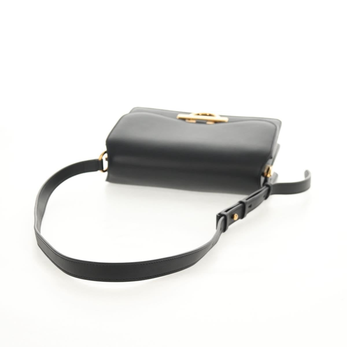 Salvatore Ferragamo Joanne Shoulder Bag Leather, BLACK, LEATHER, Shoulder bag