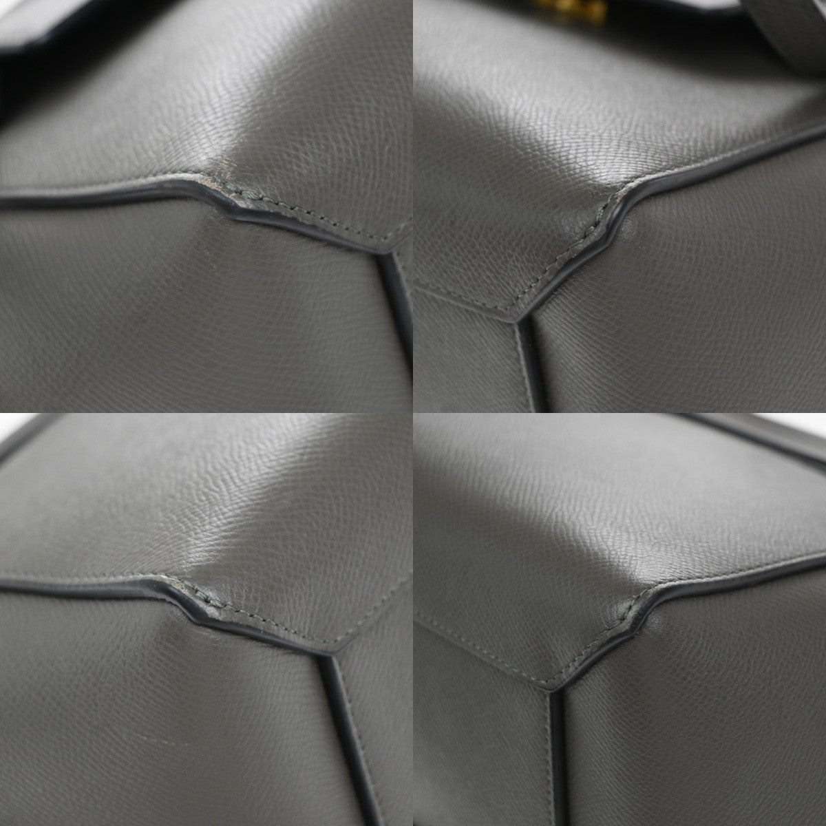 Celine Belt Bag Textured Leather, GRAY, LEATHER, Shoulder bag