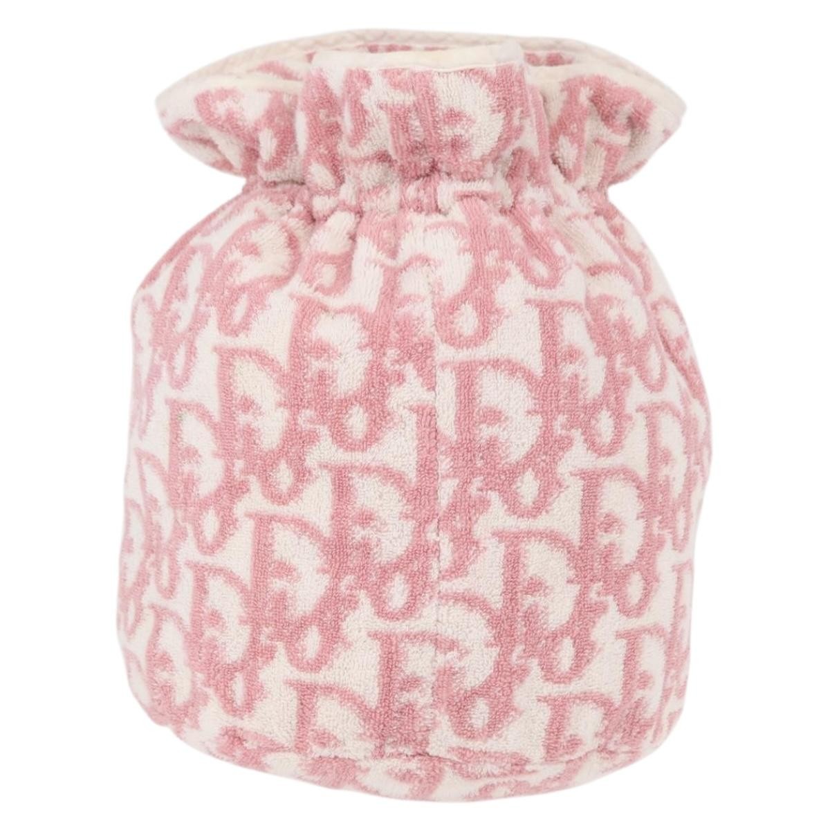 Christian Dior Vintage Trotter Pouch Pile, PINK, CANVAS, Clutche & pouche