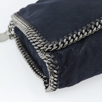 Stella McCartney Falabella Fold Over Flap Crossbody Bag Shaggy Deer, Navy, Synthetic, Shoulder Bag