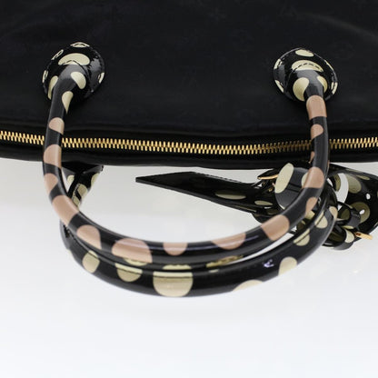 Louis Vuitton Desire Lockit Bag Kusama Infinity Dots Monogram Nylon, BLACK, NYLON, Handbag
