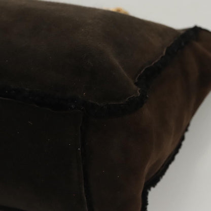 Chanel Chain Handle Bag Leather, BROWN, LEATHER, Tote bag