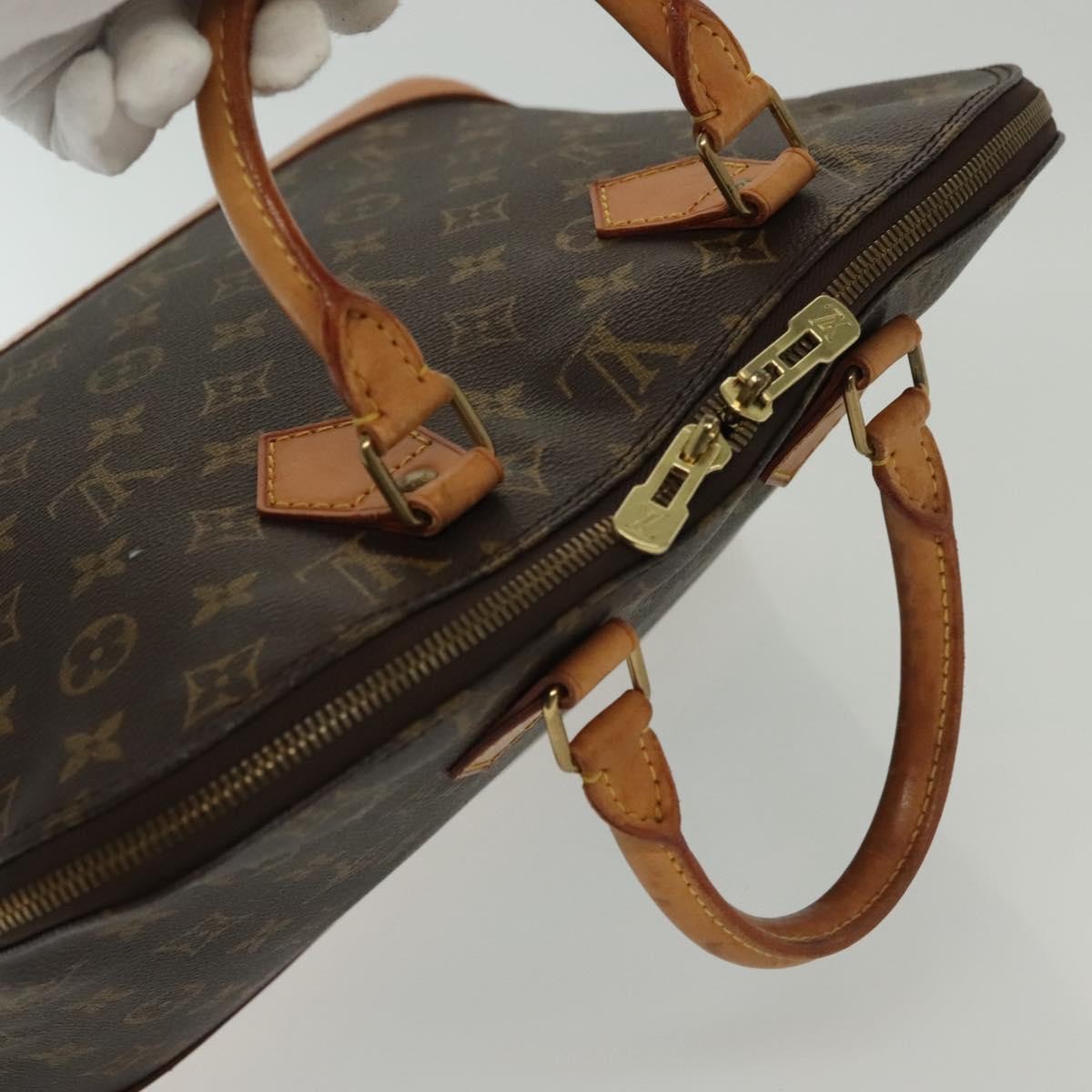 Louis Vuitton Alma Handbag Monogram Canvas, BROWN, CANVAS, Handbag