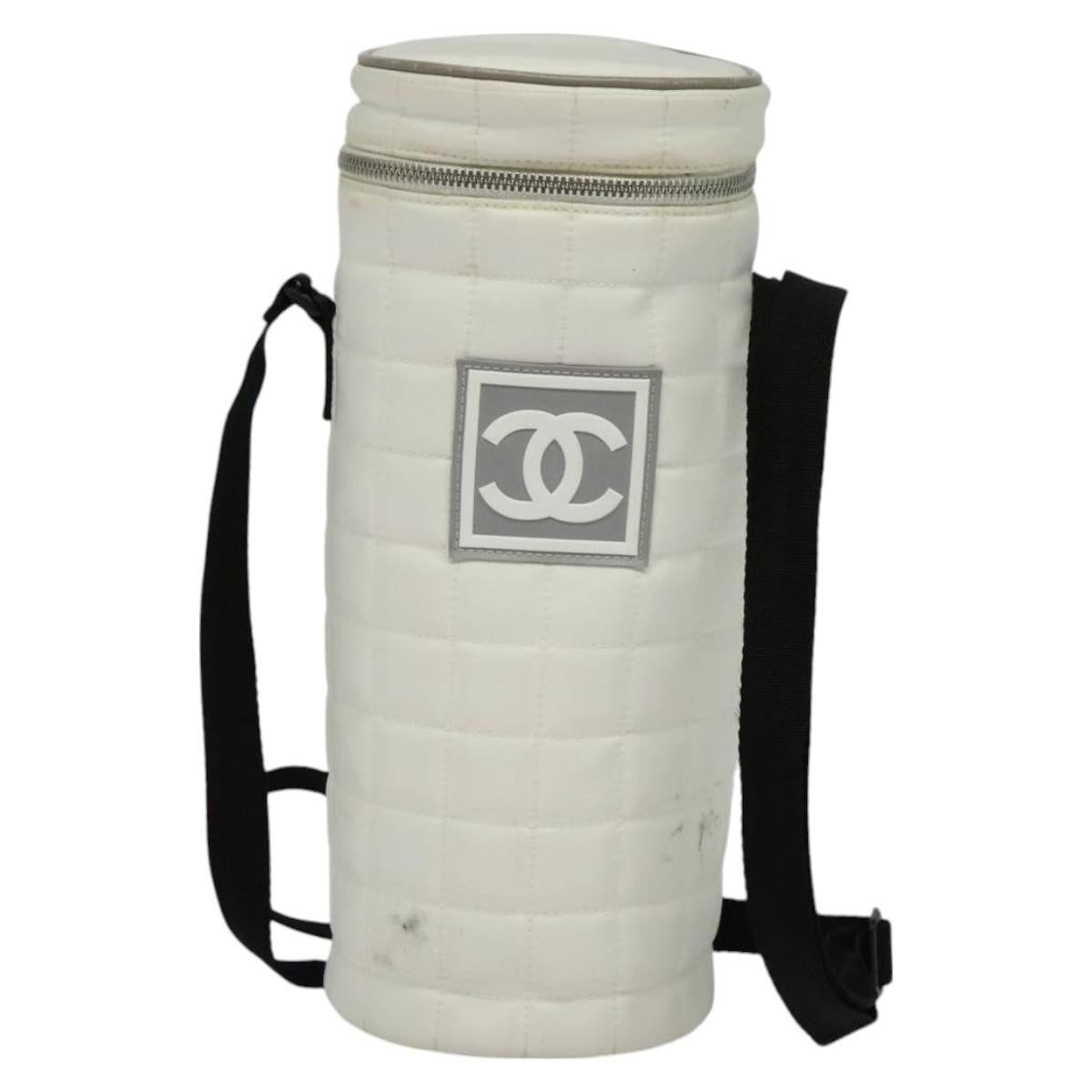 Chanel Sport Line Bottle Holder Nylon, WHITE, NYLON, Clutche & pouche