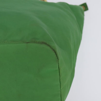 Prada Metal Handles Tote Tessuto, GREEN, NYLON, Tote bag