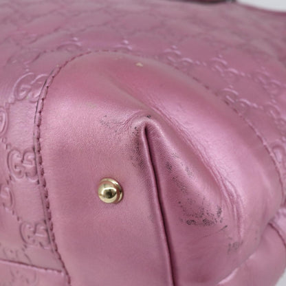 Gucci Heart Bit Open Tote Guccissima Leather, PINK, LEATHER, Tote bag