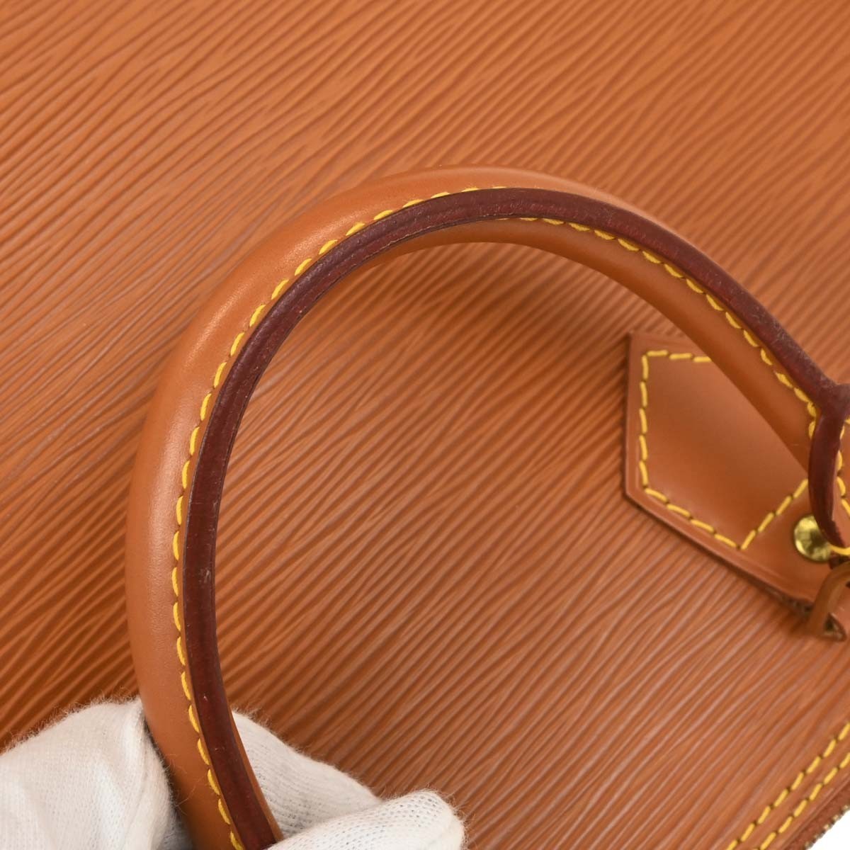 Louis Vuitton Alma Handbag Epi Leather, BROWN, LEATHER, Handbag