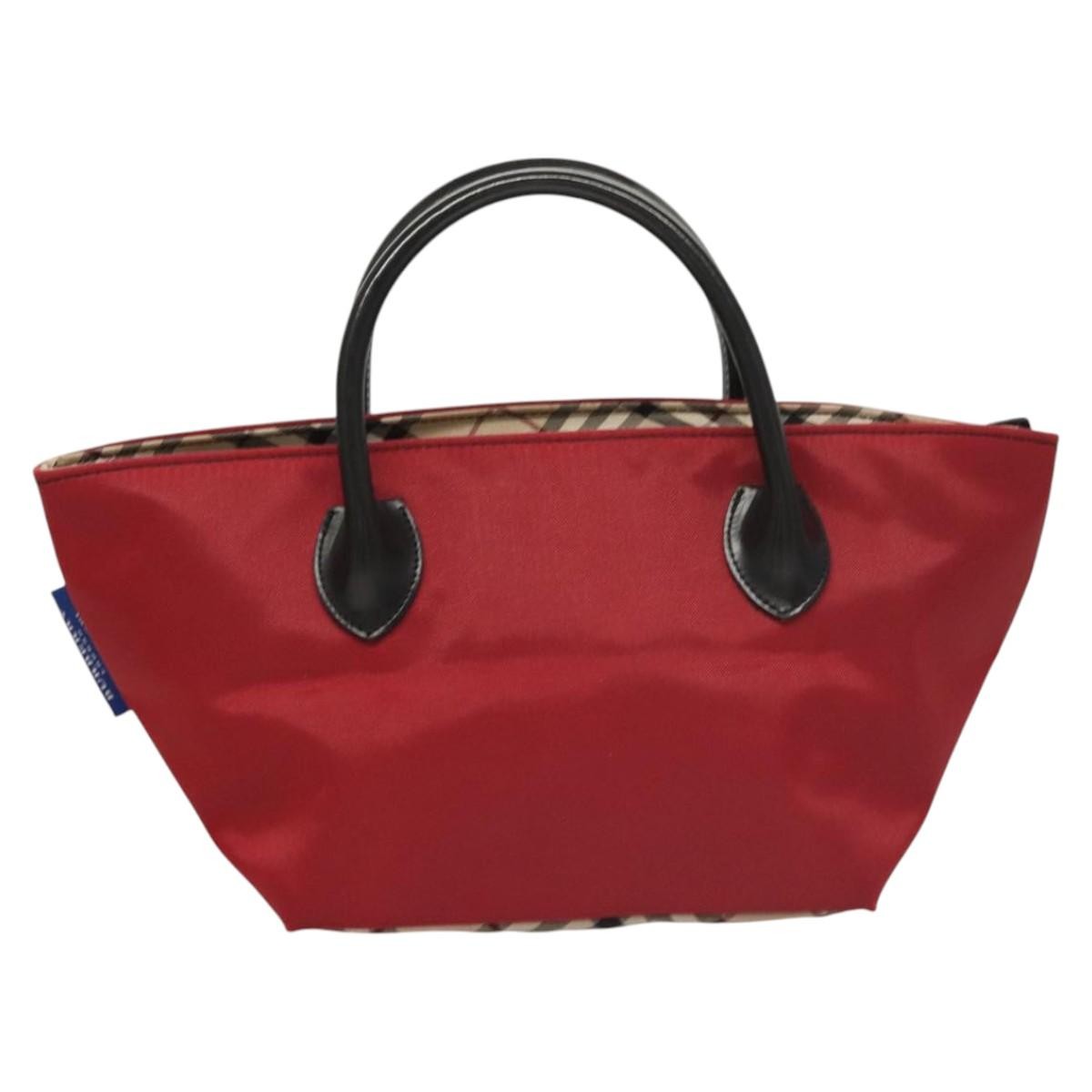 Burberry Nova Check Tote Nylon, RED, NYLON, Tote bag