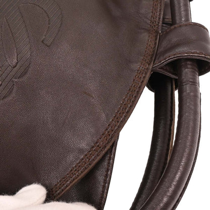 Loewe Anagram Logo Nappa Aire Hand Bag Leather, BROWN, LEATHER, Handbag