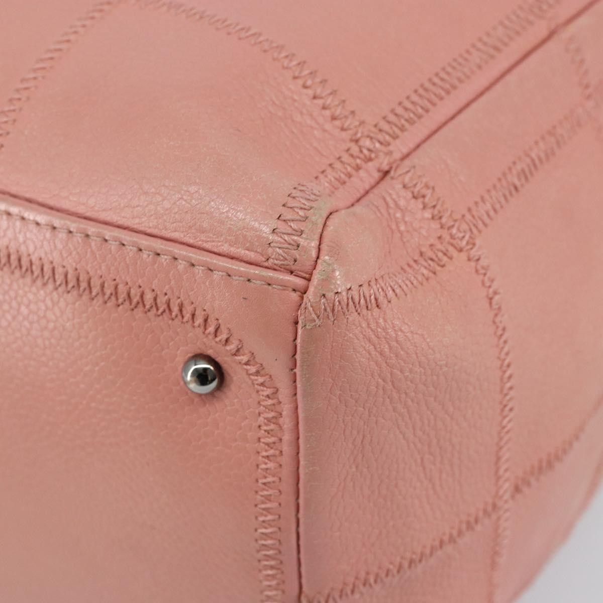 Chanel Chocolate Bar CC Bowler Bag Caviar skin, PINK, LEATHER, Handbag