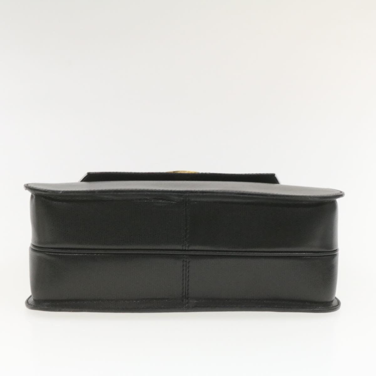 Celine Circle Logo Handbag Leather, BLACK, LEATHER, Handbag