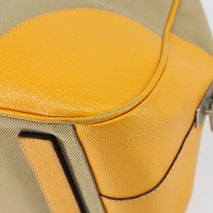 Prada Bowler Bag Canvas with Leather, BEIGE, CANVAS, Handbag