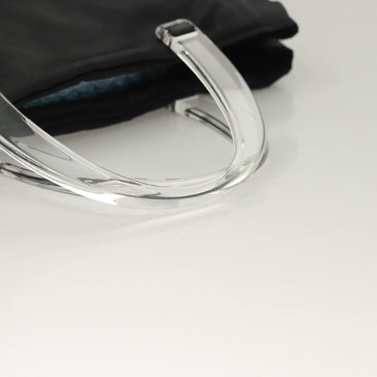 Prada Logo Flat Tote Bag. Nylon Tessuto, BLACK, NYLON, Handbag