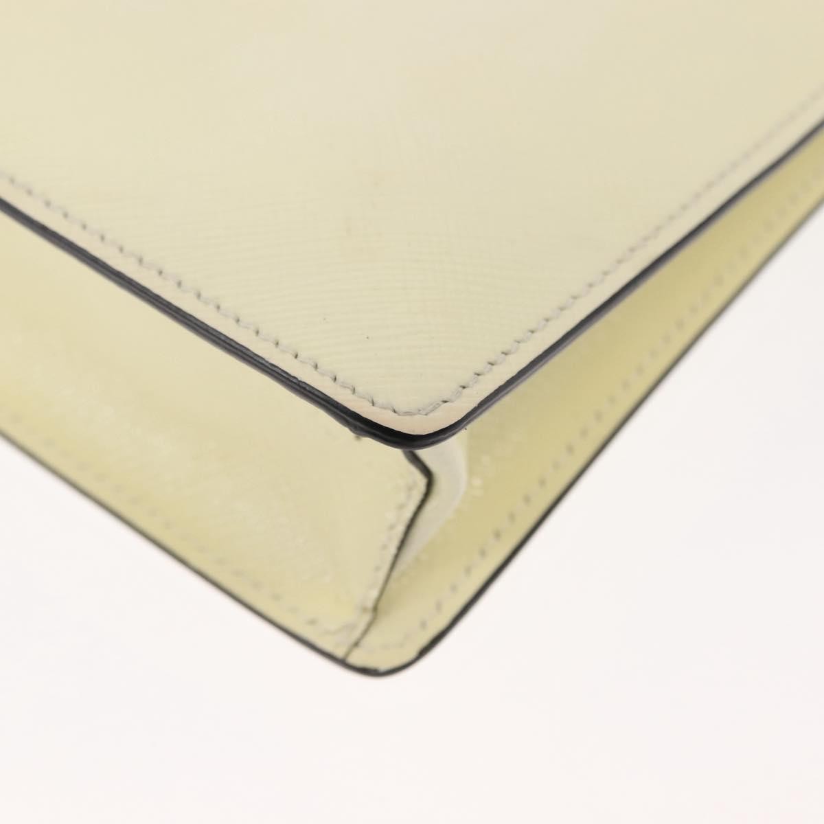 Prada Chain Crossbody Bag Vernice Saffiano Leather, WHITE, LEATHER, Shoulder bag