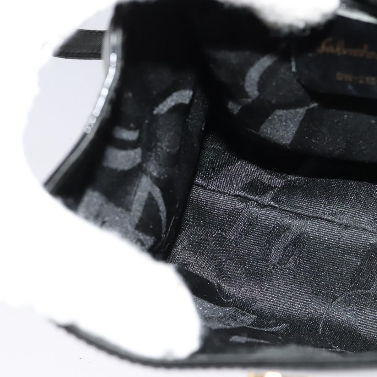 Salvatore Ferragamo Vintage Vara Bow Top Handle Bag Patent Leather, BLACK, PATENT_LEATHER, Handbag