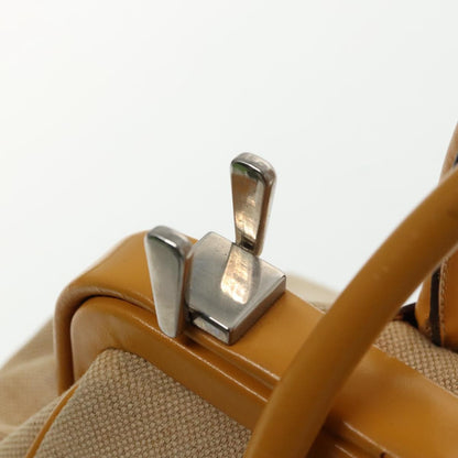 Prada Madras Cerniera Doctor Bag Canvas and Leather, BEIGE, CANVAS, Handbag