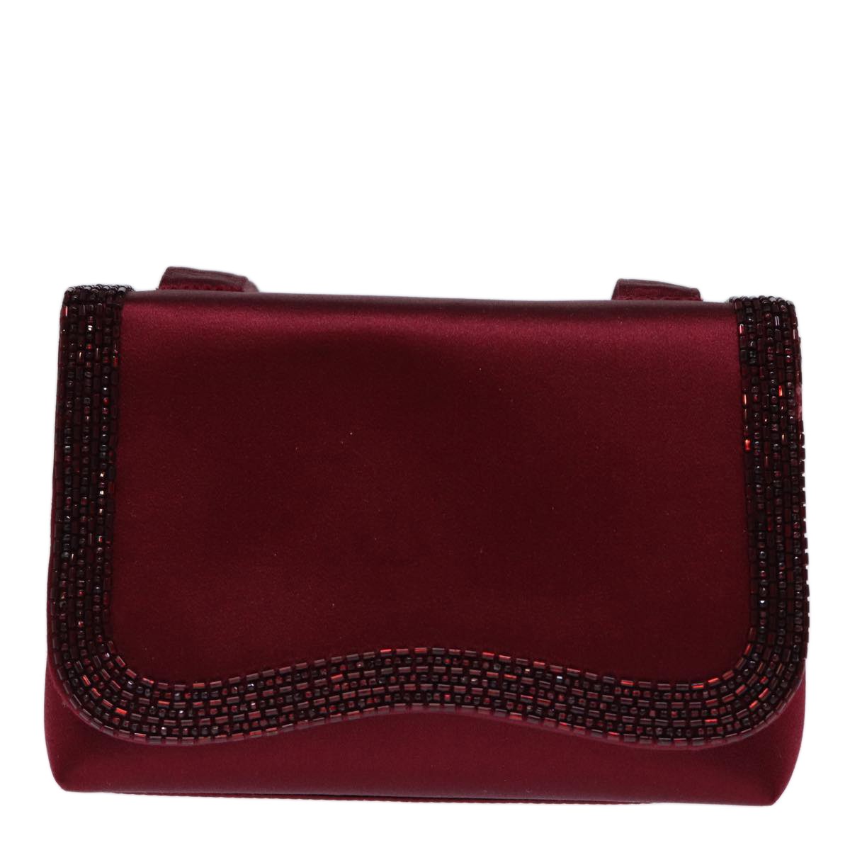 Chanel Flap shoulder Bag Satin, RED, SATIN, Shoulder bag