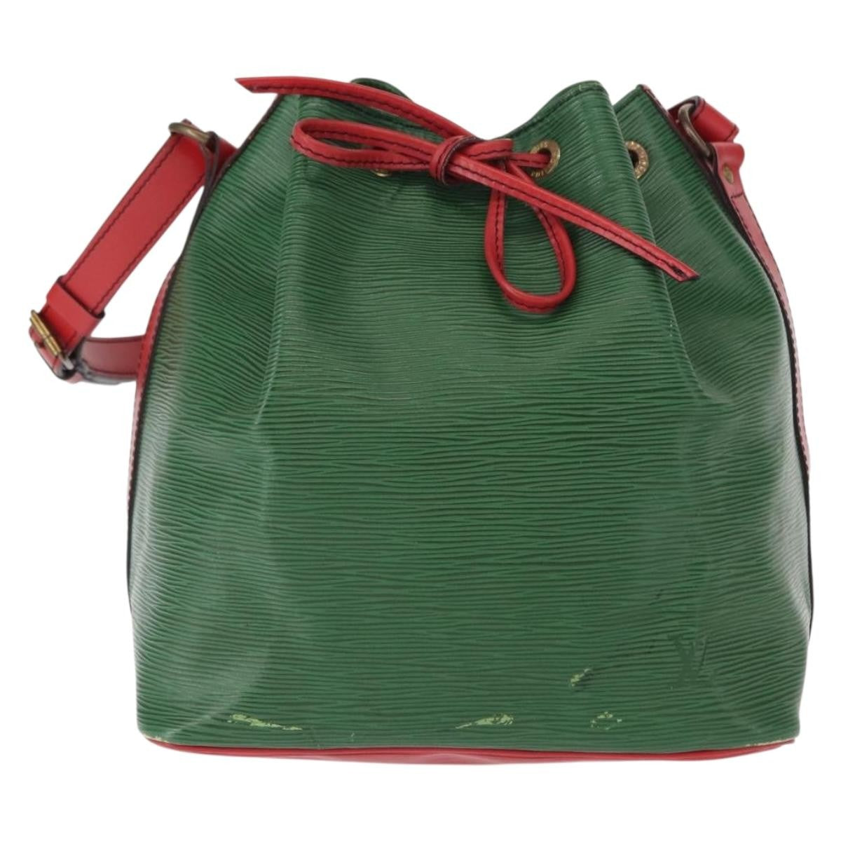 Louis Vuitton Bicolor Petit Noe Handbag Epi Leather, GREEN, LEATHER, Shoulder bag