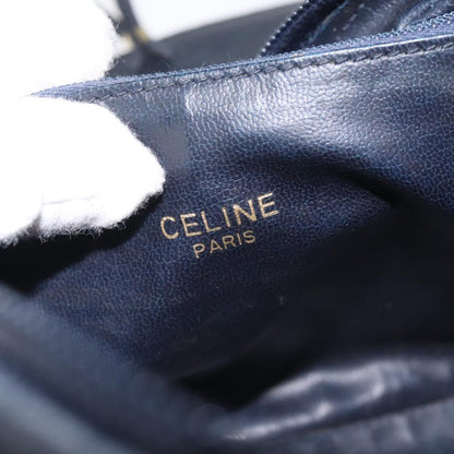 Celine C Sulky Shoulder bag Canvas and Leather, NAVY, CANVAS, Shoulder bag