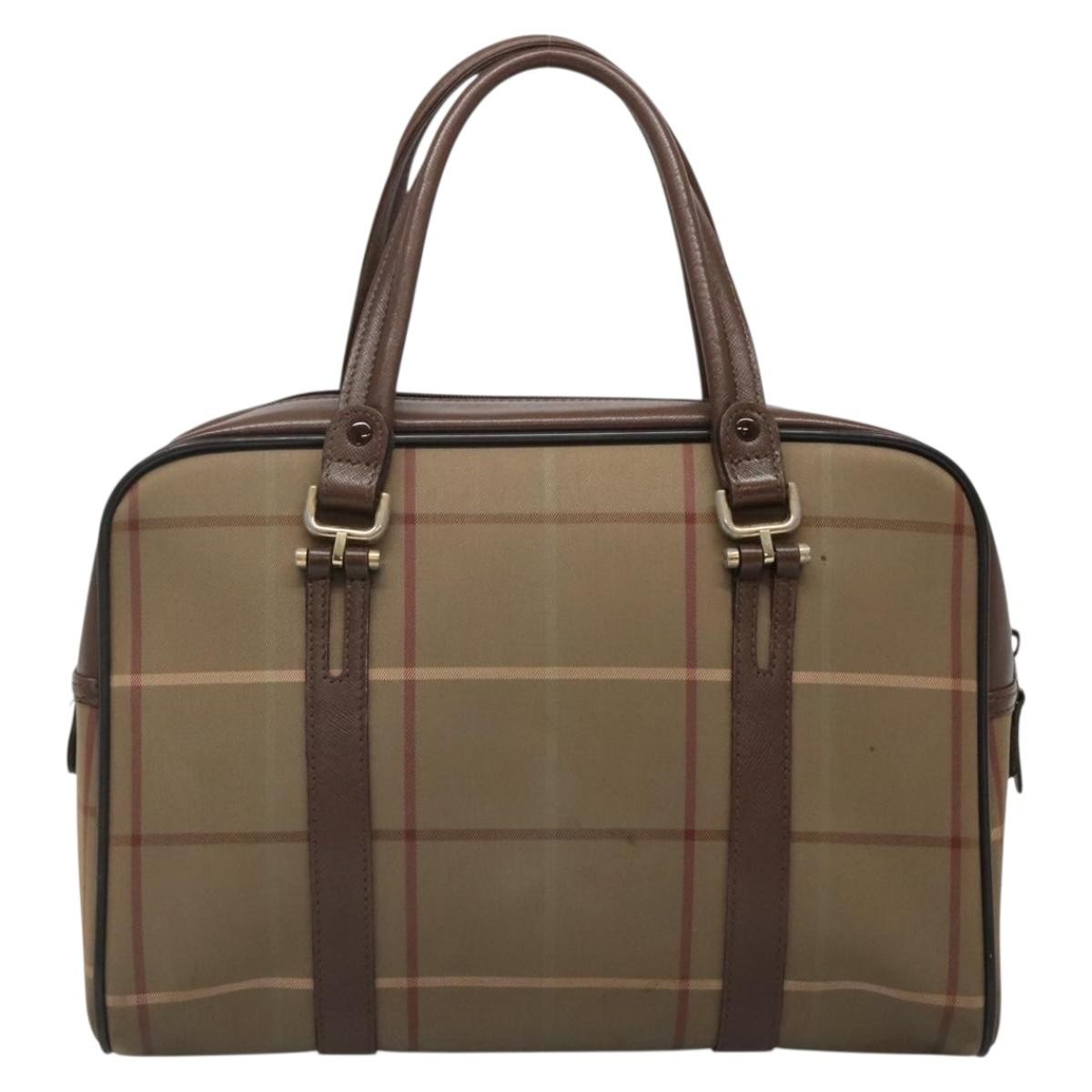 Burberry Nova Check Handbag Nova Check Canvas, BEIGE, CANVAS, Handbag