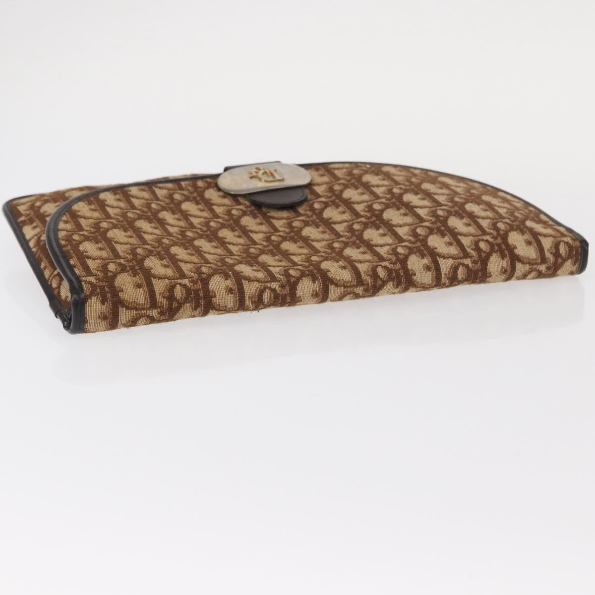 Christian Dior Vintage Trotter Shoulder Bag Canvas, BROWN, CANVAS, Shoulder bag