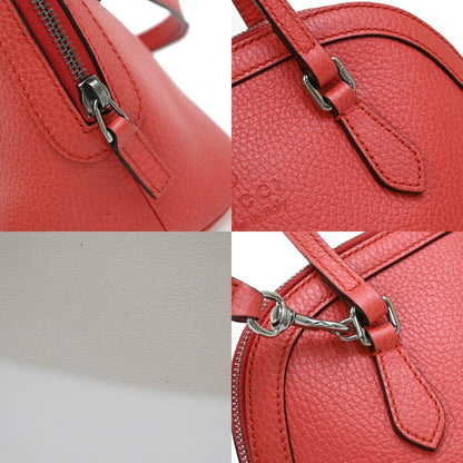 Gucci Web Convertible Dome Satchel Leather, RED, LEATHER, Handbag