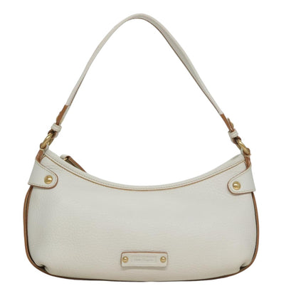 Salvatore Ferragamo Gancini Shoulder Bag Leather, WHITE, LEATHER, Shoulder bag