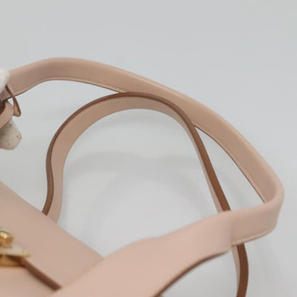 Salvatore Ferragamo Sookie Satchel Leather, BEIGE, LEATHER, Handbag