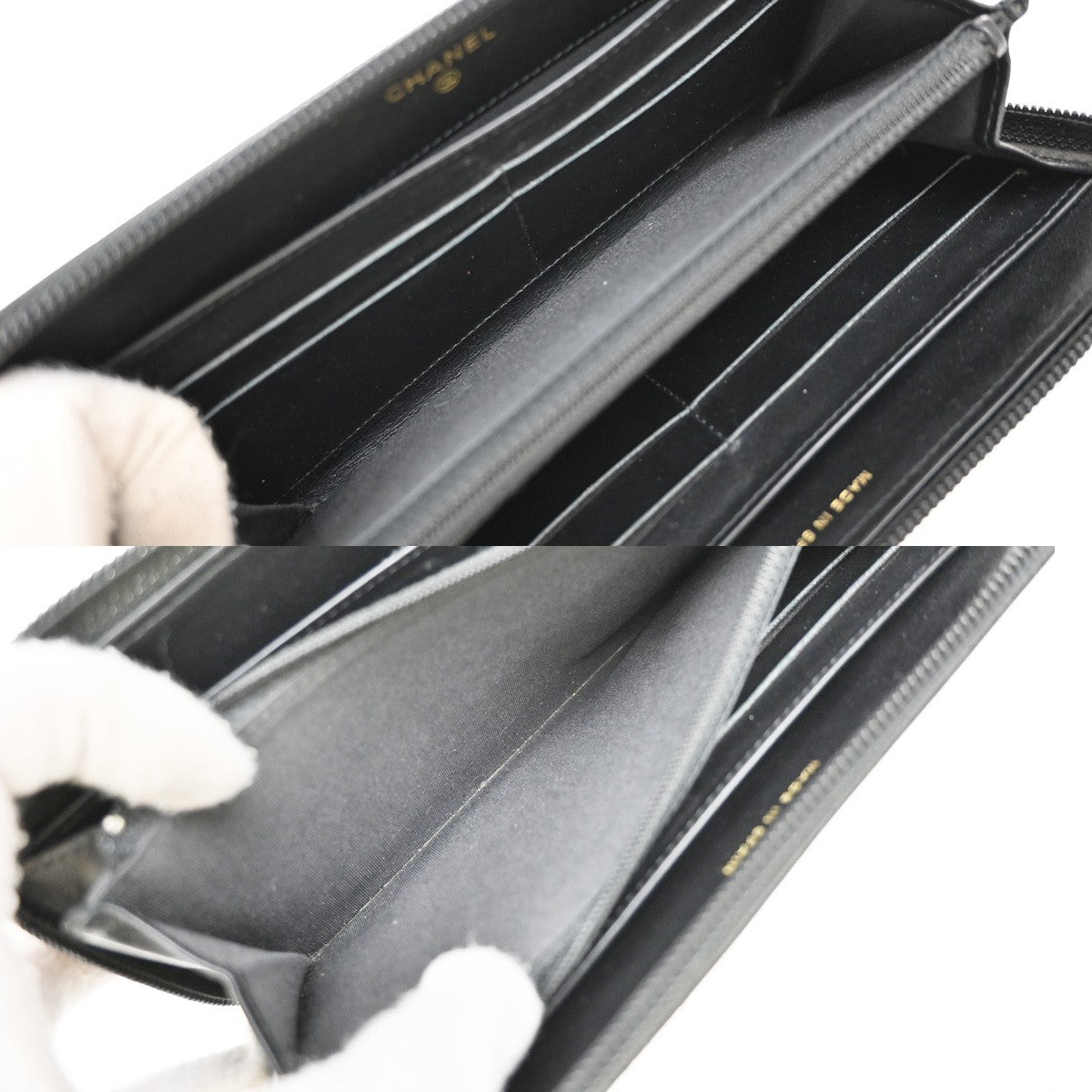 Chanel Timeless CC Zipped Wallet Goatskin, BLACK, LEATHER, Wallets