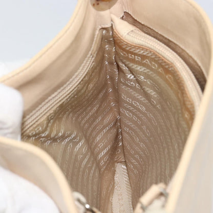 Prada Vintage Shoulder Bag Leather, BEIGE, LEATHER, Shoulder bag