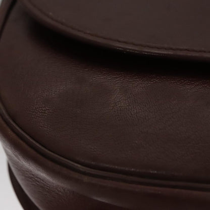 Christian Dior Vintage Trotter Shoulder Bag Canvas, BURGUNDY, LEATHER, Shoulder bag