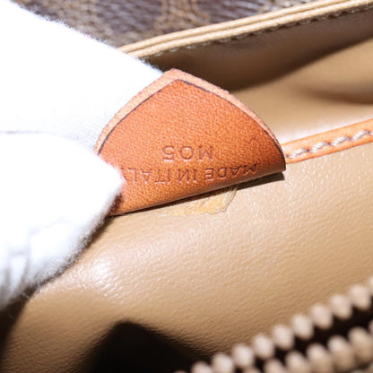 Celine Macadam Shoulder Bag PVC Leather, BROWN, CANVAS, Shoulder bag