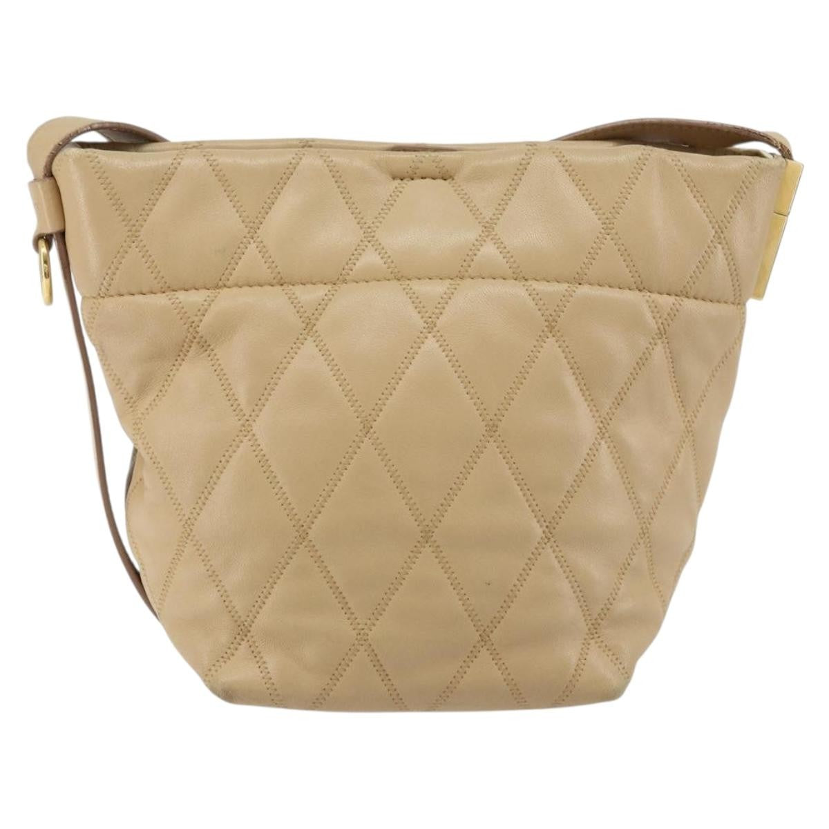 Givenchy GV Bucket Bag Quilted Leather, BEIGE, LEATHER, Shoulder bag