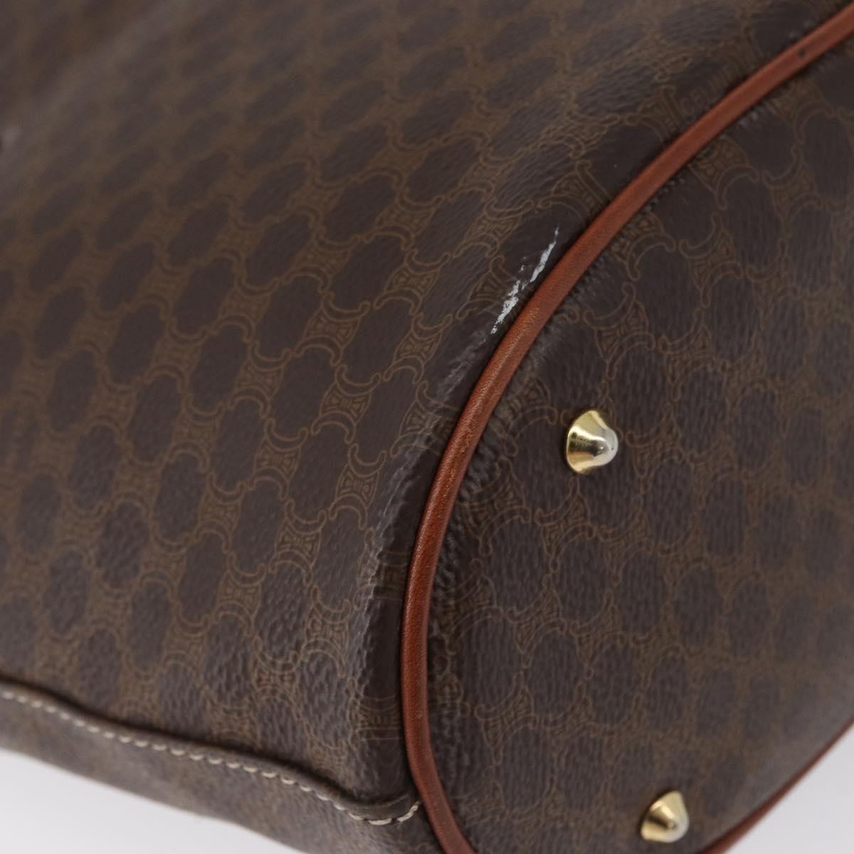 Celine Vintage Macadam Tote bag Canvas and Leather, Brown, Canvas, Tote Bag