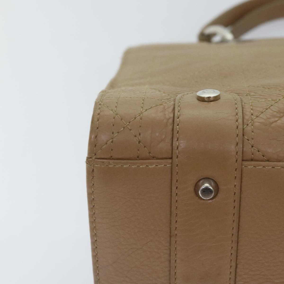 Christian Dior Lady Dior Soft Zip Tote Cannage Stitch Leather, BEIGE, LEATHER, Tote bag