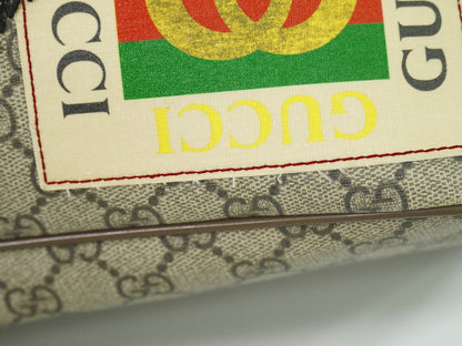 Gucci Courrier Convertible Soft Open Tote GG Coated Canvas with Applique, BEIGE, CANVAS, Tote bag