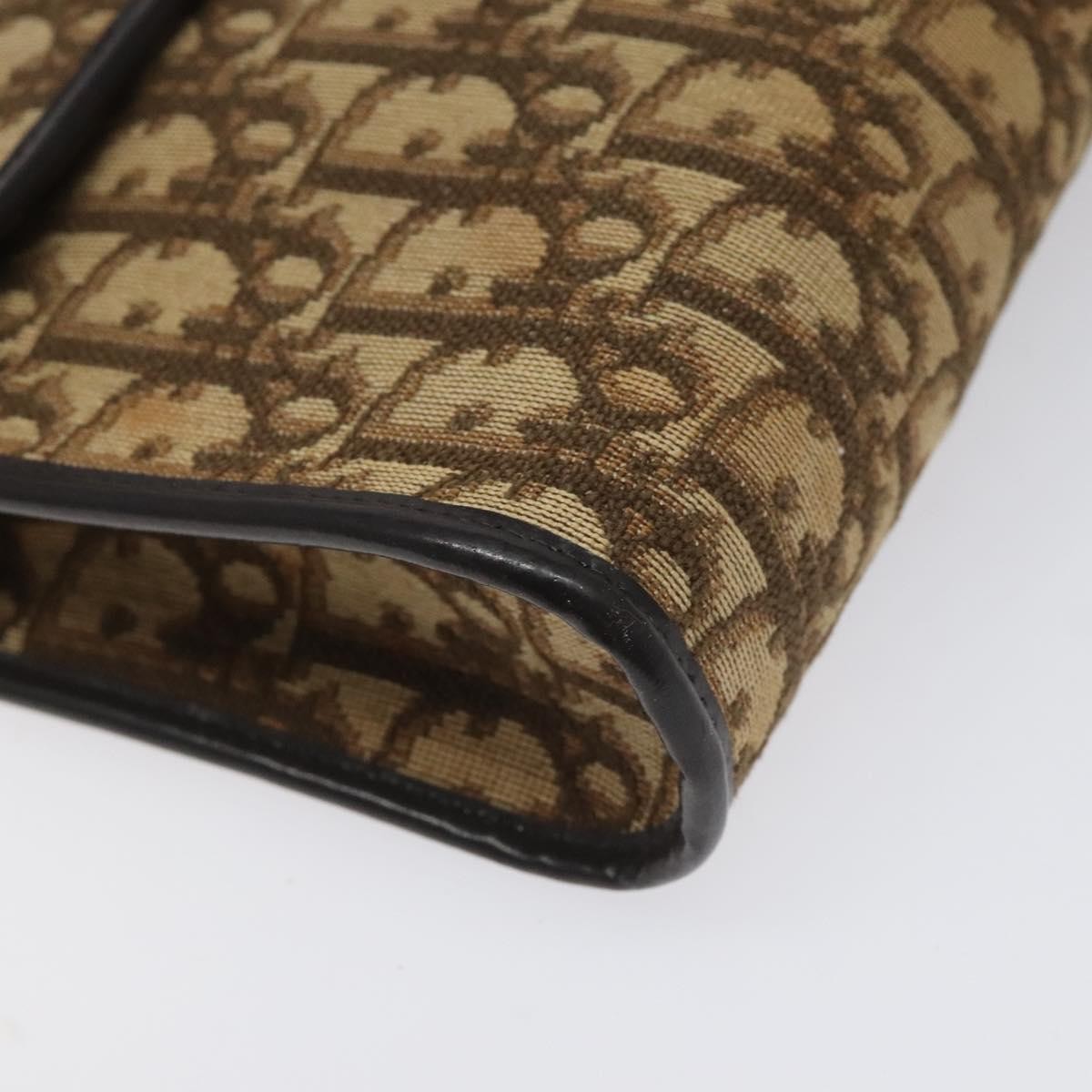 Christian Dior Vintage Trotter Crossbody Bag Diorissimo Coated Canvas, BROWN, CANVAS, Crossbody bag