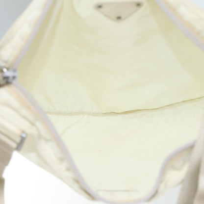 Prada Front Pocket Messenger Bag Tessuto, WHITE, NYLON, Shoulder bag