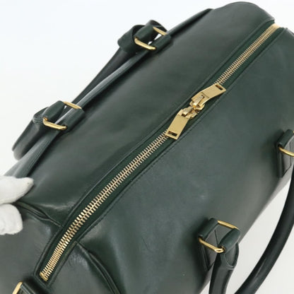 Saint Laurent Classic Duffle Bag Leather, GREEN, LEATHER, Travel bag