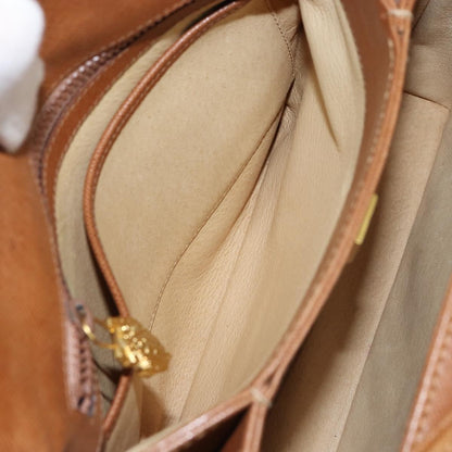 Gucci Vintage Shoulder Bag Leather, BROWN, LEATHER, Shoulder bag