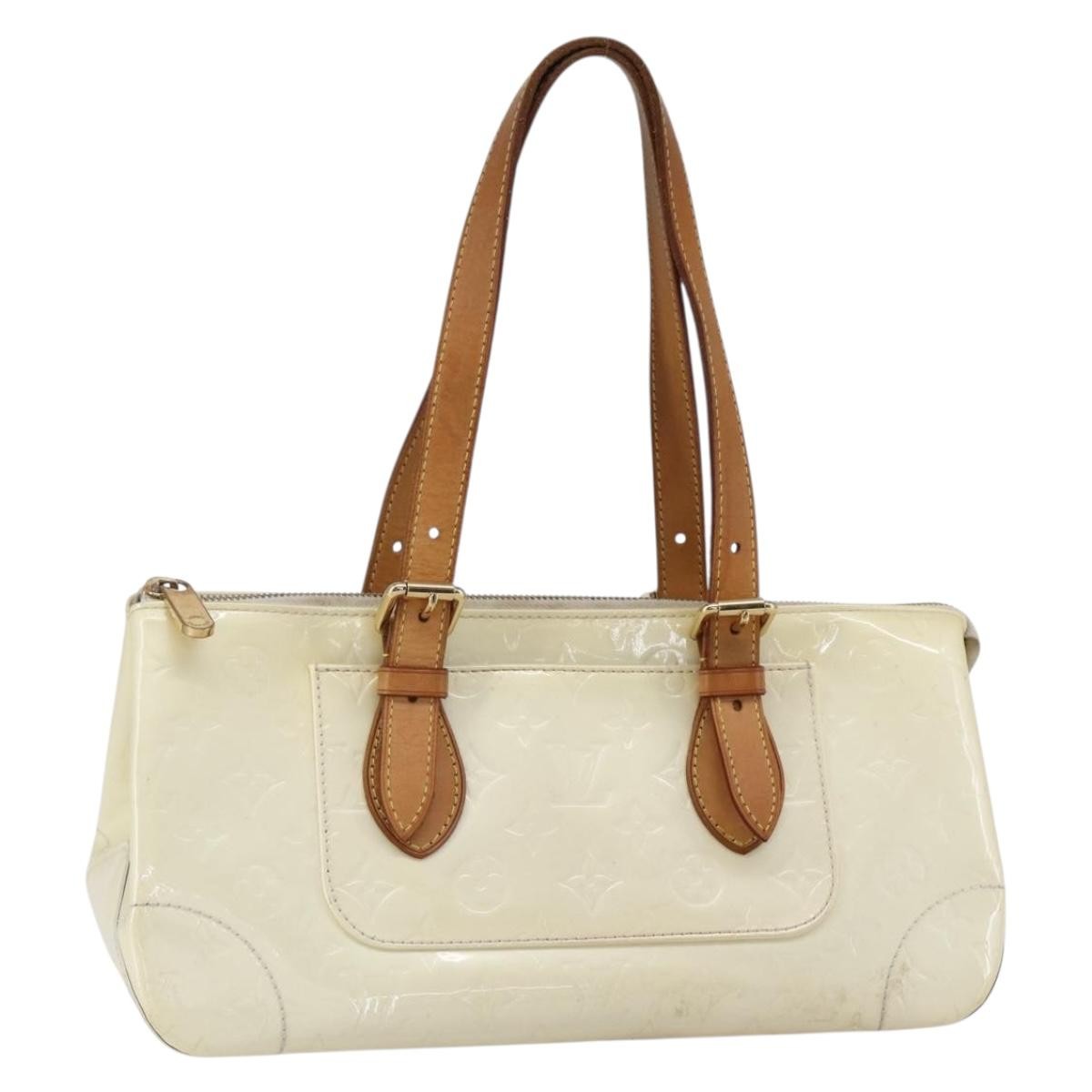 Louis Vuitton Rosewood Avenue Handbag Monogram Vernis, BEIGE, PATENT_LEATHER, Handbag
