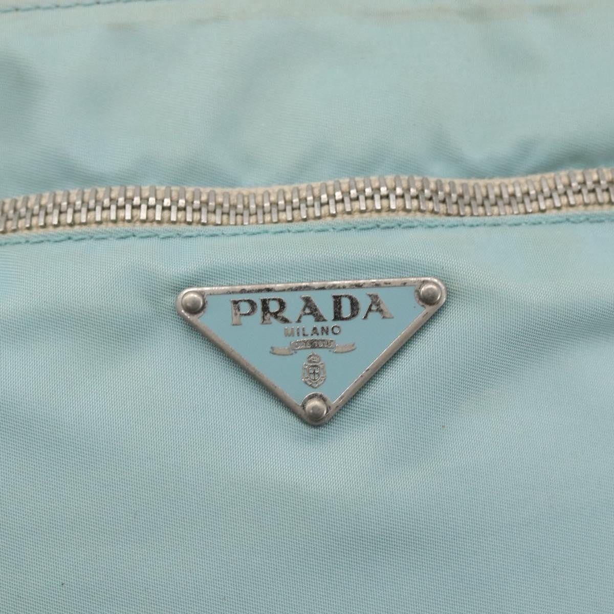 Prada Front Pocket Messenger Bag Tessuto, BLUE, NYLON, Shoulder bag