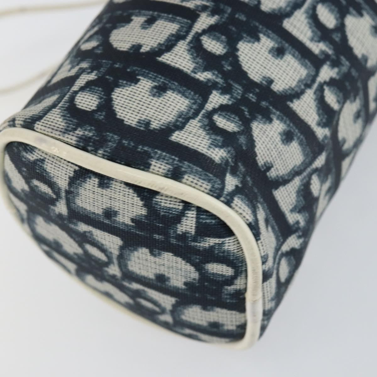 Christian Dior Vintage Trotter Pouch Canvas, NAVY, CANVAS, Clutche & pouche