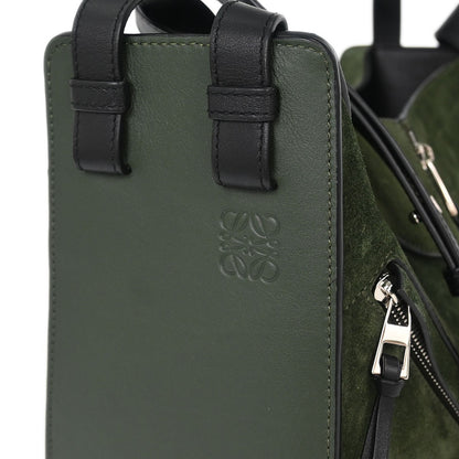 Loewe Hammock Bag Leather and Suede, GREEN, SUEDE, Handbag