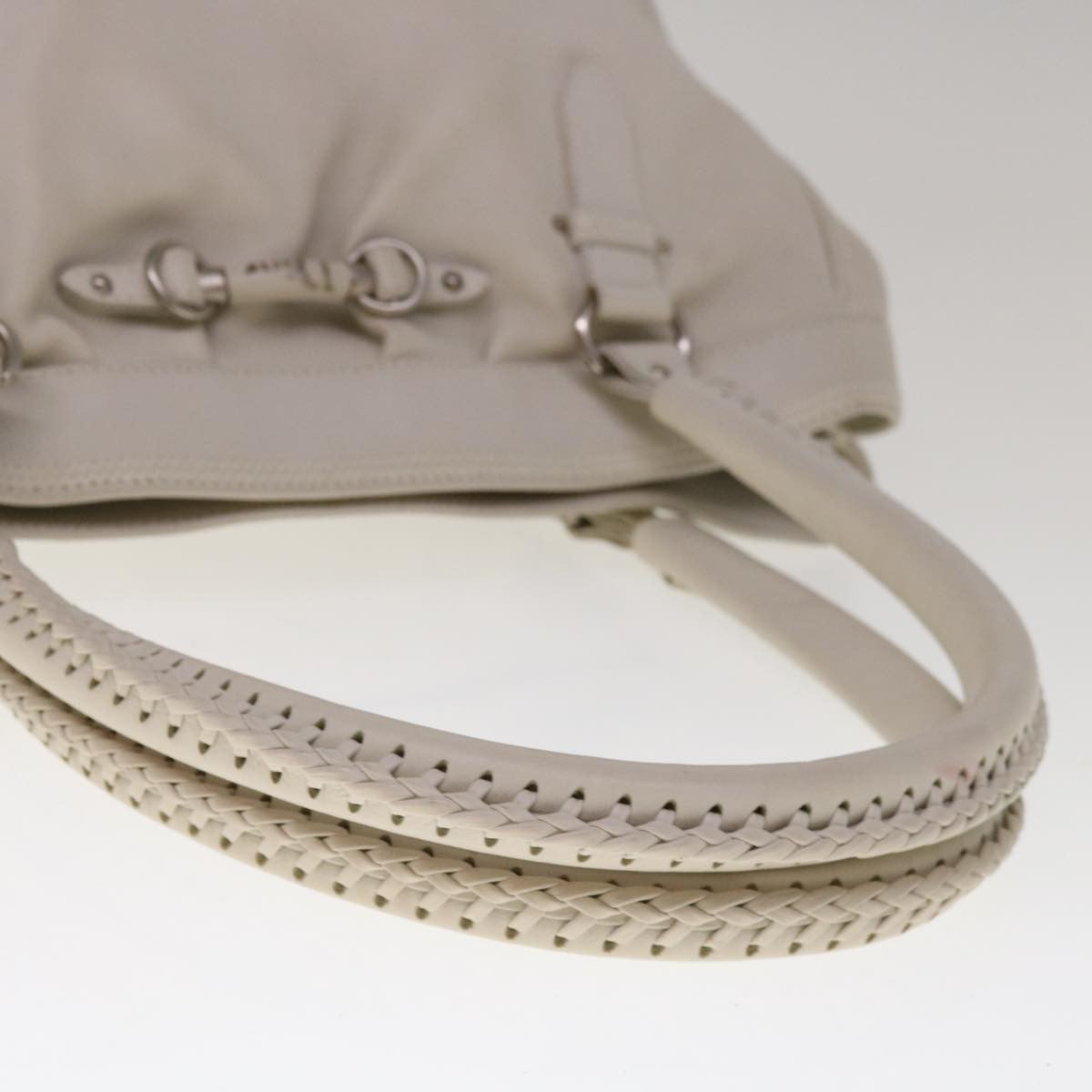 Christian Dior Vintage Handbag Leather, WHITE, LEATHER, Handbag
