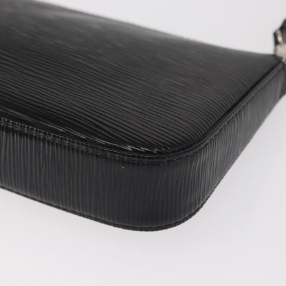 Louis Vuitton Pochette Accessoires NM Electric Epi Leather, BLACK, LEATHER, Clutche & pouche