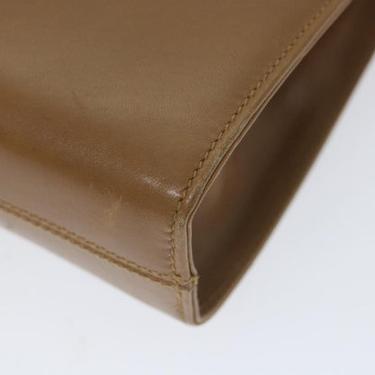 Salvatore Ferragamo Vintage Gancini Chain Shoulder Bag Leather, BROWN, LEATHER, Shoulder bag