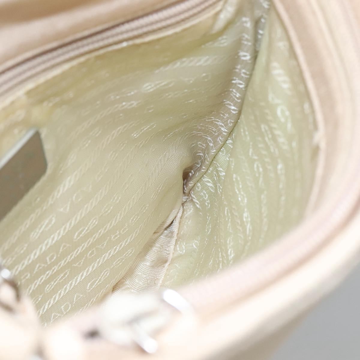 Prada Zip Messenger Canvas, BEIGE, CANVAS, Shoulder bag