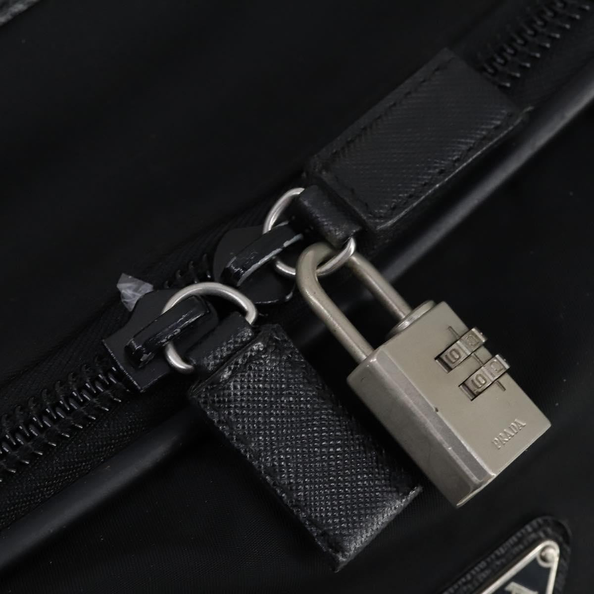 Prada Trunk Bag Nylon, BLACK, NYLON, Travel bag
